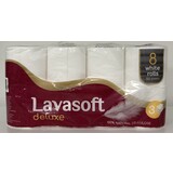 Lavasoft LAVASOFT Deluxe 3 Laags WC Rol Cellulose 100% 8-PAK