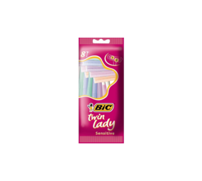 BIC Bic Wegwerpscheermesjes Twin Lady - Sensitive - 8 Stuks BIC Bic Wegwerpscheermesjes Twin Lady - Sensitive - 8 Stuks