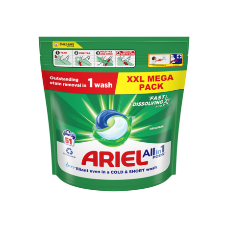 Ariel Ariel All in 1 Washing Pods 51w Original Ariel Ariel All in 1 Washing Pods 51w Original
