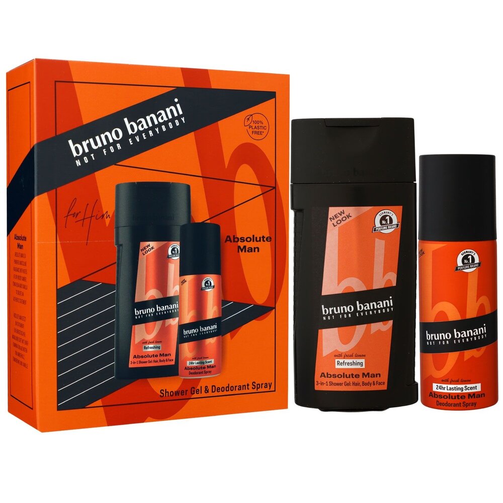 Bruno Banani Bruno Banani - Absolue Man - Set - Douchegel Flacon 250 ml & Deodorant Bodyspray 150 ml Bruno Banani Bruno Banani - Absolue Man - Set - Douchegel Flacon 250 ml & Deodorant Bodyspray 150 ml