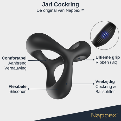Nappex Nappex™ Jari - Cockring -Penisring Sex Toys - 2 in 1 Nappex Nappex™ Jari - Cockring -Penisring Sex Toys - 2 in 1