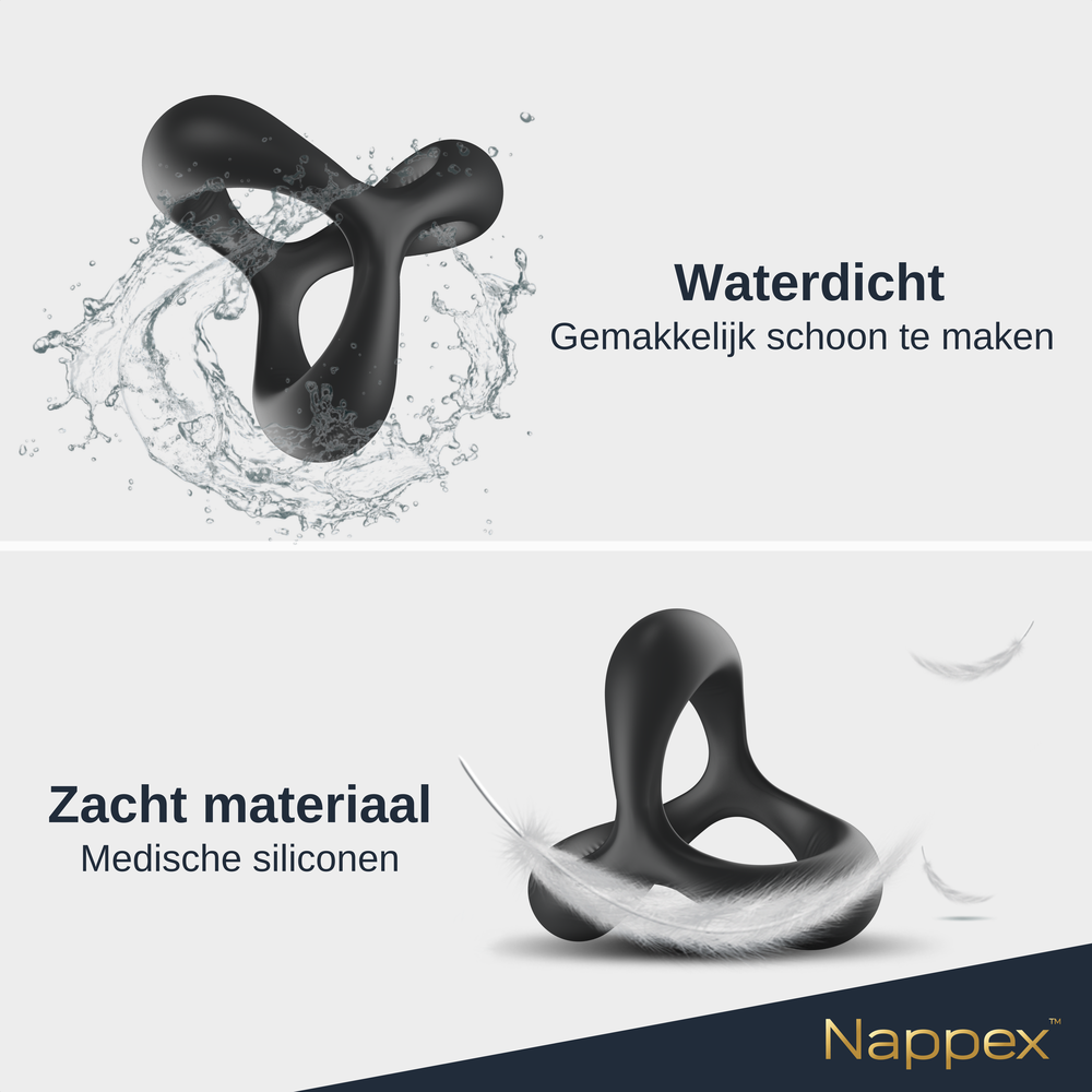 Nappex Nappex™ Jari - Cockring -Penisring Sex Toys - 2 in 1 Nappex Nappex™ Jari - Cockring -Penisring Sex Toys - 2 in 1
