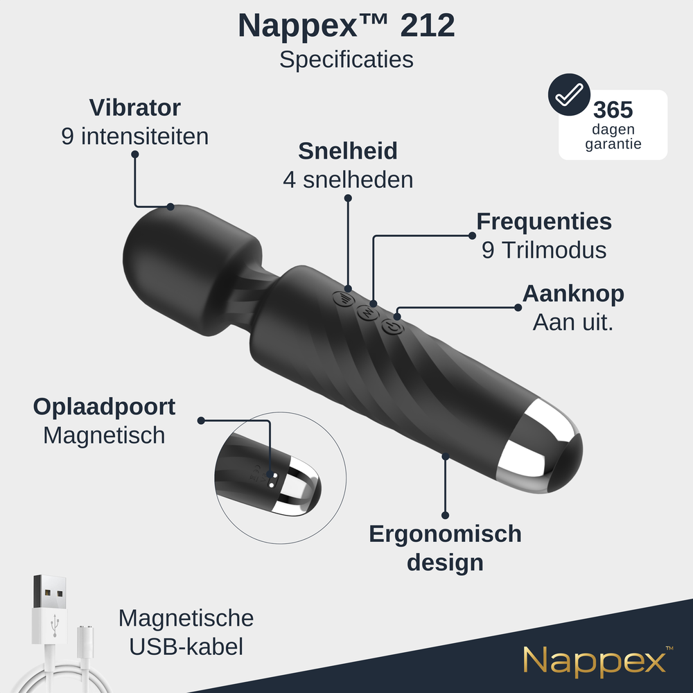 Nappex Nappex™ 212 Wand - Wand Vibrator Sex Toys Nappex Nappex™ 212 Wand - Wand Vibrator Sex Toys