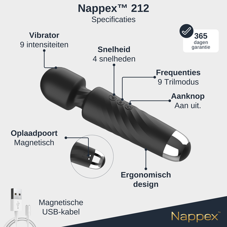 Nappex Nappex™ 212 Wand - Wand Vibrator Sex Toys Nappex Nappex™ 212 Wand - Wand Vibrator Sex Toys