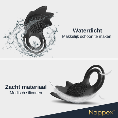 Nappex Nappex™ Manu - Penisring Vibrators Sex toys - Zwart Nappex Nappex™ Manu - Penisring Vibrators Sex toys - Zwart