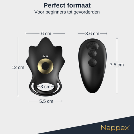 Nappex Nappex™ Manu - Penisring Vibrators Sex toys - Zwart Nappex Nappex™ Manu - Penisring Vibrators Sex toys - Zwart
