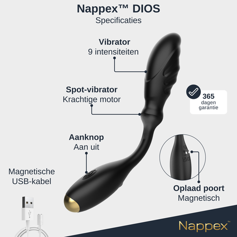 Nappex Vibrators - Nappex™ Dios - Vibrators Sex Toys voor Mannen en Vrouwen