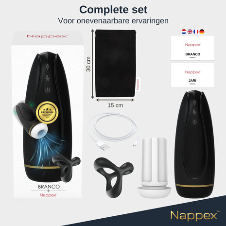 Nappex Masturbator - Nappex™ Branco - Pocket Pussy Vibrators Sex toys - Zwart Nappex Masturbator - Nappex™ Branco - Pocket Pussy Vibrators Sex toys - Zwart