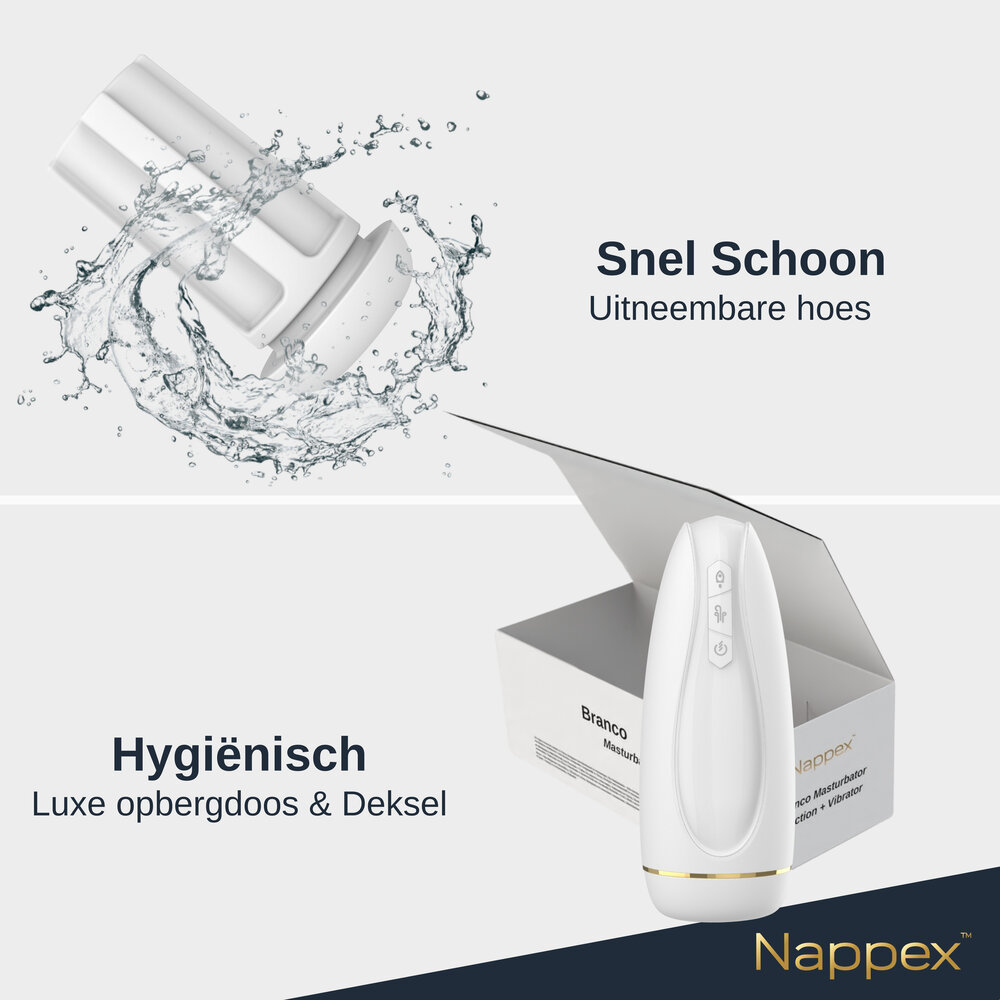 Nappex Masturbator - Nappex™ Branco - Pocket Pussy Vibrators Sex toys - Wit Nappex Masturbator - Nappex™ Branco - Pocket Pussy Vibrators Sex toys - Wit