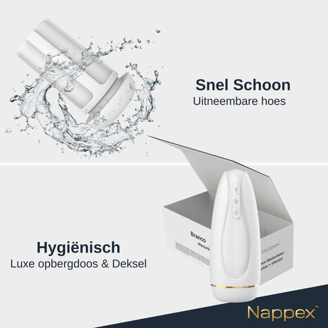Nappex Masturbator - Nappex™ Branco - Pocket Pussy Vibrators Sex toys - Wit Nappex Masturbator - Nappex™ Branco - Pocket Pussy Vibrators Sex toys - Wit