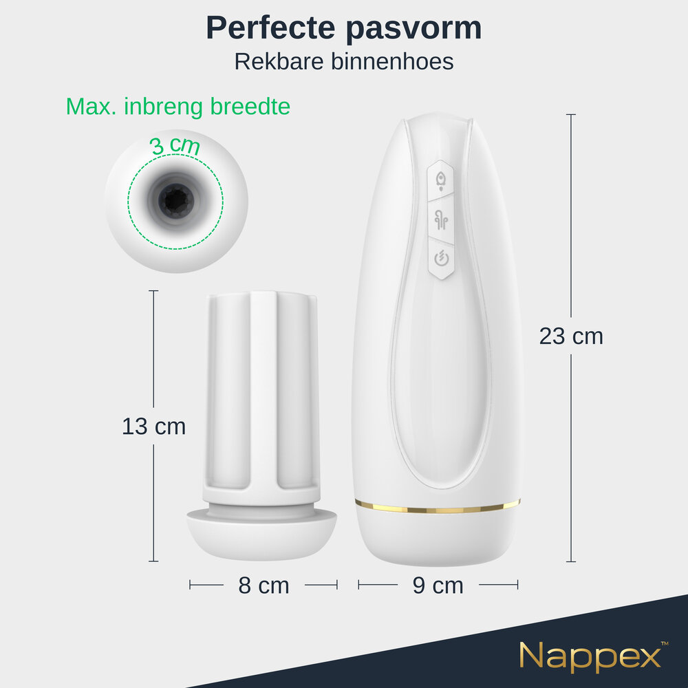 Nappex Masturbator - Nappex™ Branco - Pocket Pussy Vibrators Sex toys - Wit Nappex Masturbator - Nappex™ Branco - Pocket Pussy Vibrators Sex toys - Wit