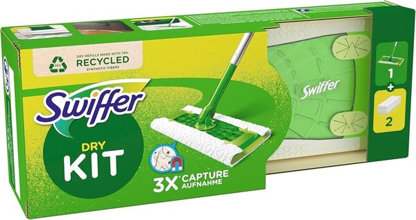 Swiffer Swiffer Starterskit met 1 Handvat + 2 Droge Doekjes Navullingen Swiffer Swiffer Starterskit met 1 Handvat + 2 Droge Doekjes Navullingen