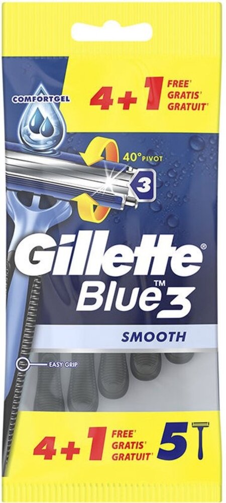 Gillette Gillette Scheermesjes Blue 3 wegwerp 4+1 Gillette Gillette Scheermesjes Blue 3 wegwerp 4+1