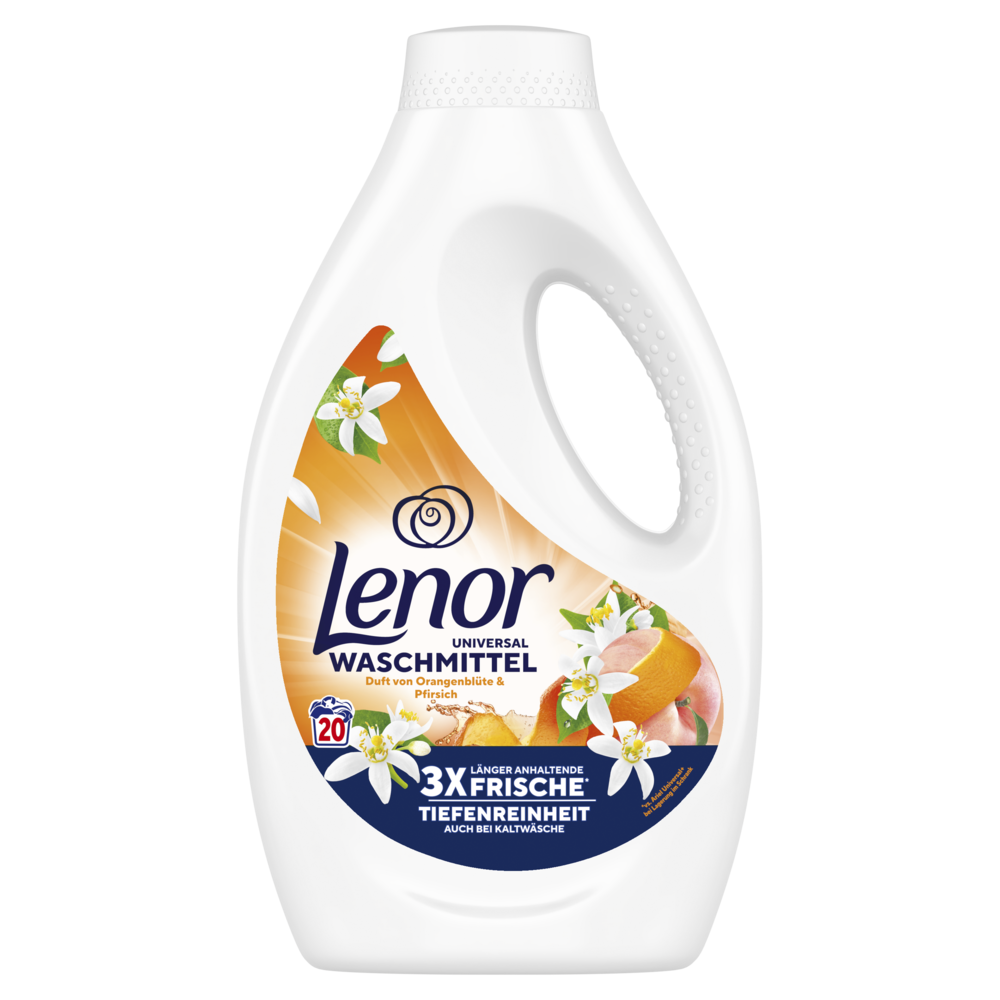 Lenor Lenor Wasmiddel Vloeibaar - Orange Blossom & Peach - 1250ml / 25 wasbeurten Lenor Lenor Wasmiddel Vloeibaar - Orange Blossom & Peach - 1250ml / 25 wasbeurten