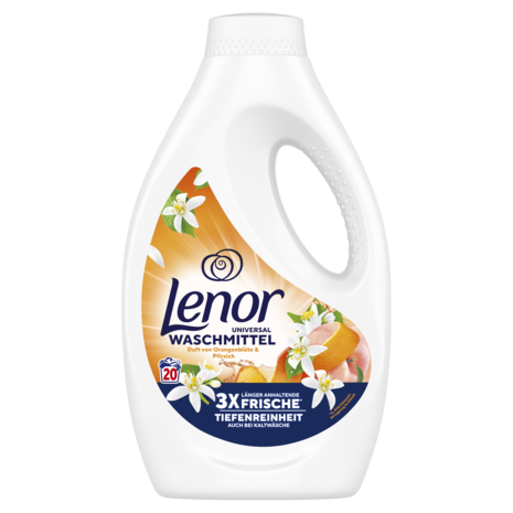 Lenor Lenor Wasmiddel Vloeibaar - Orange Blossom & Peach - 1250ml / 25 wasbeurten Lenor Lenor Wasmiddel Vloeibaar - Orange Blossom & Peach - 1250ml / 25 wasbeurten