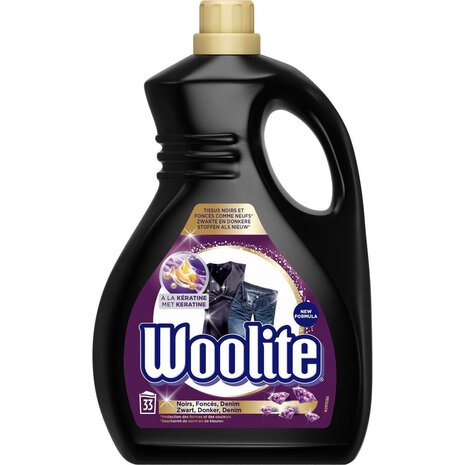 Woolite Woolite met Keratine Zwart-Donker-Denim 33wasb/2L Woolite Woolite met Keratine Zwart-Donker-Denim 33wasb/2L