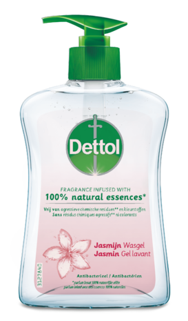 Dettol Dettol Jasmijn geur verrijkt met 100% natuurlijke oliën  250 ml Dettol Dettol Jasmijn geur verrijkt met 100% natuurlijke oliën  250 ml