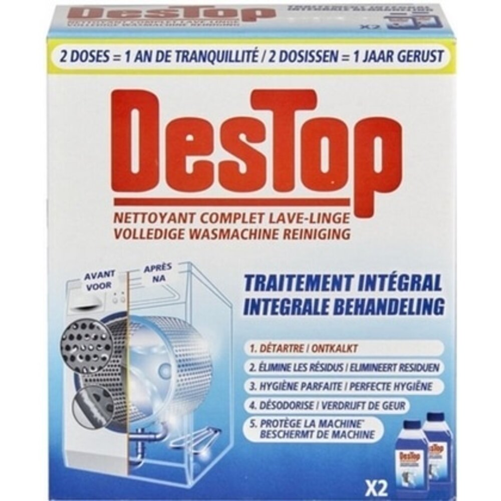 Destop Destop Wasmachinereiniger 2x250 ml Destop Destop Wasmachinereiniger 2x250 ml