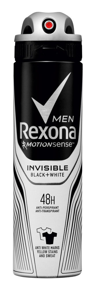 Rexona Rexona Men Invisible Black+White Anti White Marks Deodorant - 150ml Rexona Rexona Men Invisible Black+White Anti White Marks Deodorant - 150ml