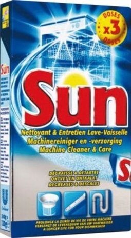 Sun Sun Vaatwasmachinereiniger - 3x 40 gr. Sun Sun Vaatwasmachinereiniger - 3x 40 gr.