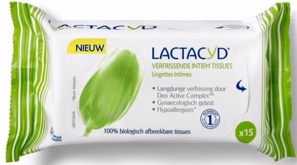 Lactacyd Lactacyd Intiem Tissues -Verfris 15 Stuks Lactacyd Lactacyd Intiem Tissues -Verfris 15 Stuks