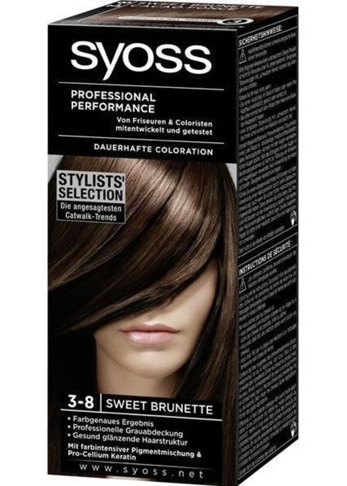 Syoss Syoss Permanent Coloration Haarverf - 3-8 Sweet Brunette Syoss Syoss Permanent Coloration Haarverf - 3-8 Sweet Brunette