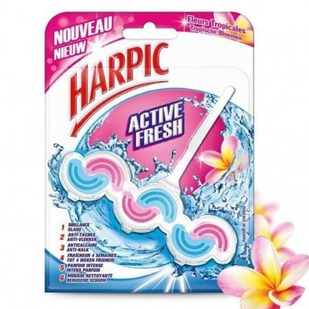 Harpic Harpic Active Fresh Toiletblok - Tropische Bloemen Harpic Harpic Active Fresh Toiletblok - Tropische Bloemen