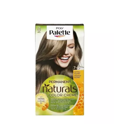 Schwarzkopf Poly Palette Haarverf Naturals Color Creme - 7.0 Middenblond Schwarzkopf Poly Palette Haarverf Naturals Color Creme - 7.0 Middenblond