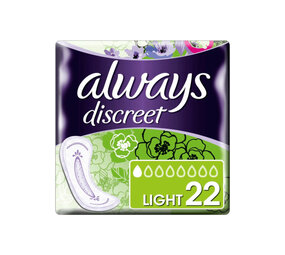 Always Always Discreet Maandverband Light - 22 Stuks Always Always Discreet Maandverband Light - 22 Stuks