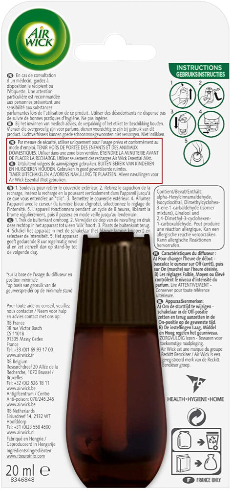 Airwick Air Wick Navulling Essential Mist Komkommer & Meloen - 20 Ml Airwick Air Wick Navulling Essential Mist Komkommer & Meloen - 20 Ml