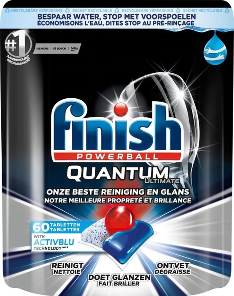 Finish Finish Vaatwastabletten Powerball Quantum Ultimate - 60 Tabs Finish Finish Vaatwastabletten Powerball Quantum Ultimate - 60 Tabs