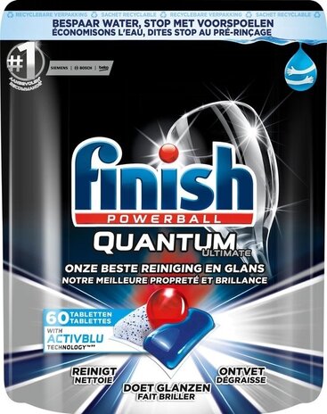 Finish Finish Vaatwastabletten Powerball Quantum Ultimate - 60 Tabs Finish Finish Vaatwastabletten Powerball Quantum Ultimate - 60 Tabs