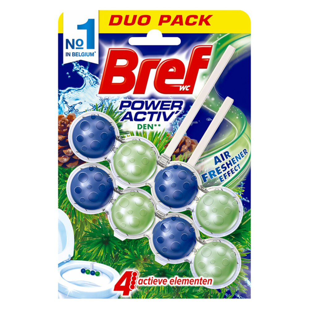 Bref Bref Toiletblok Power Activ Den Duopack - 50 gr Bref Bref Toiletblok Power Activ Den Duopack - 50 gr
