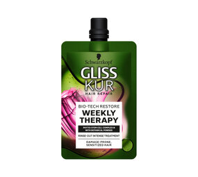 Schwarzkopf Gliss Kur Bio-Tech Weekly Therapy Haarmasker  - 50 ml Schwarzkopf Gliss Kur Bio-Tech Weekly Therapy Haarmasker  - 50 ml