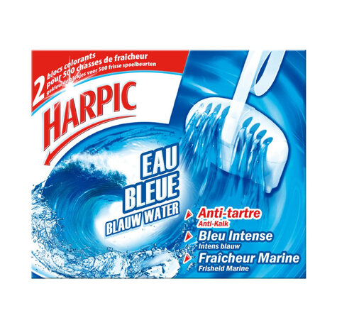 Harpic Harpic WC Blok Blauw Water - 2x 38 g Harpic Harpic WC Blok Blauw Water - 2x 38 g