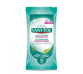 Sanytol Sanytol Desinfecterende Doekjes - 72 Stuks Sanytol Sanytol Desinfecterende Doekjes - 72 Stuks