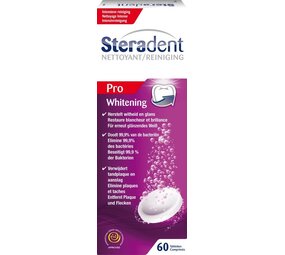 Steradent Steradent Reinigingstabletten whitening 60 tabletten