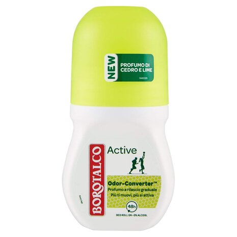 Borotalco Borotalco Deo Roll-on Actieve Citrus- en Limoenfris - 50 ml Borotalco Borotalco Deo Roll-on Actieve Citrus- en Limoenfris - 50 ml