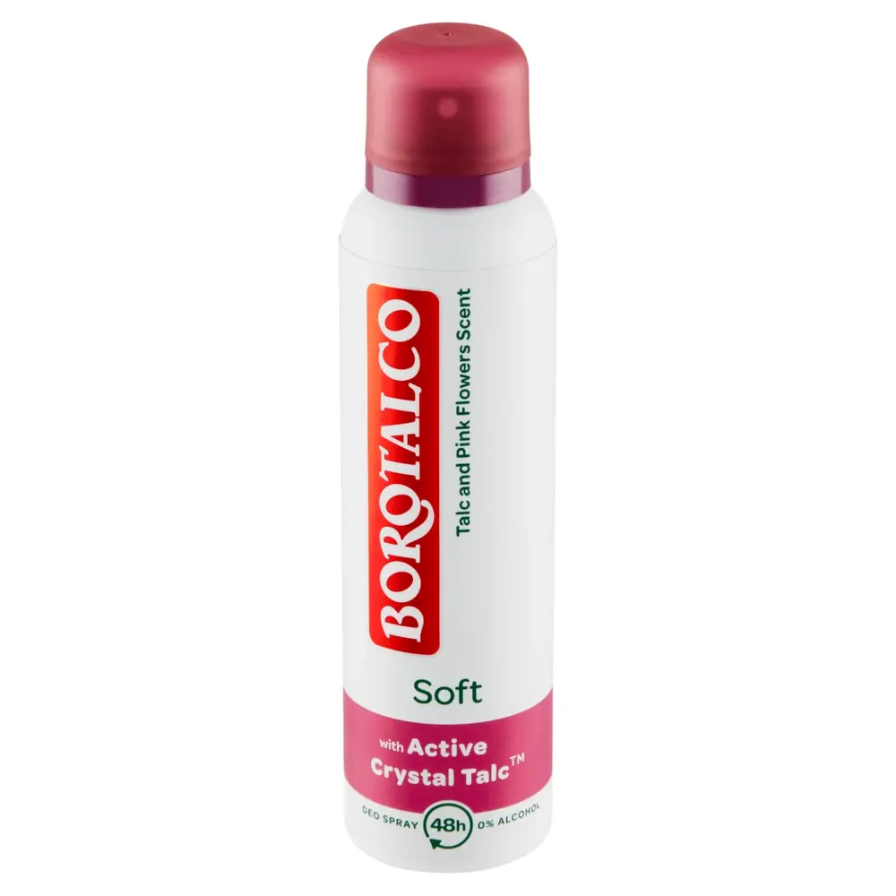 Borotalco Borotalco Soft Deodorant Spray - Zachte Talk en Roze Borotalco Borotalco Soft Deodorant Spray - Zachte Talk en Roze