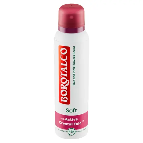 Borotalco Borotalco Soft Deodorant Spray - Zachte Talk en Roze Borotalco Borotalco Soft Deodorant Spray - Zachte Talk en Roze