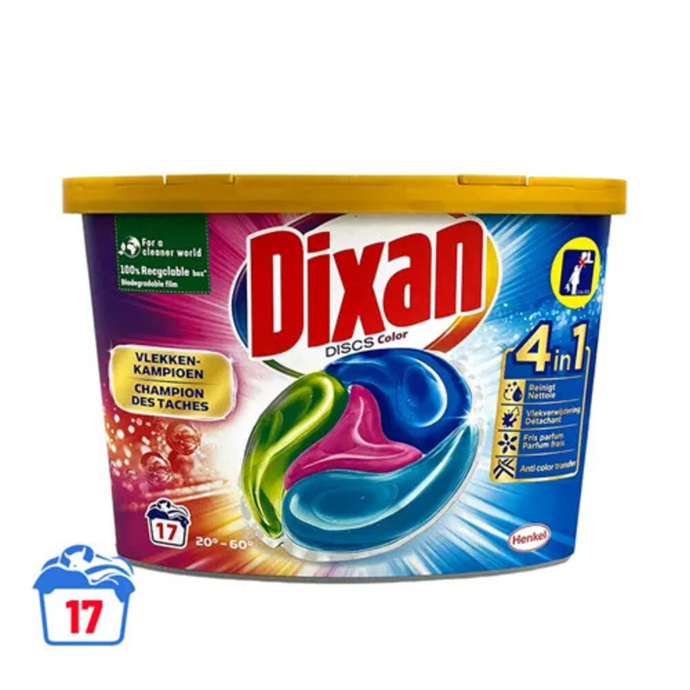 Dixan Dixan Discs 4-in-1 Color - 17 Wasbeurten Dixan Dixan Discs 4-in-1 Color - 17 Wasbeurten