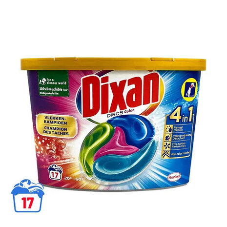 Dixan Dixan Discs 4-in-1 Color - 17 Wasbeurten Dixan Dixan Discs 4-in-1 Color - 17 Wasbeurten