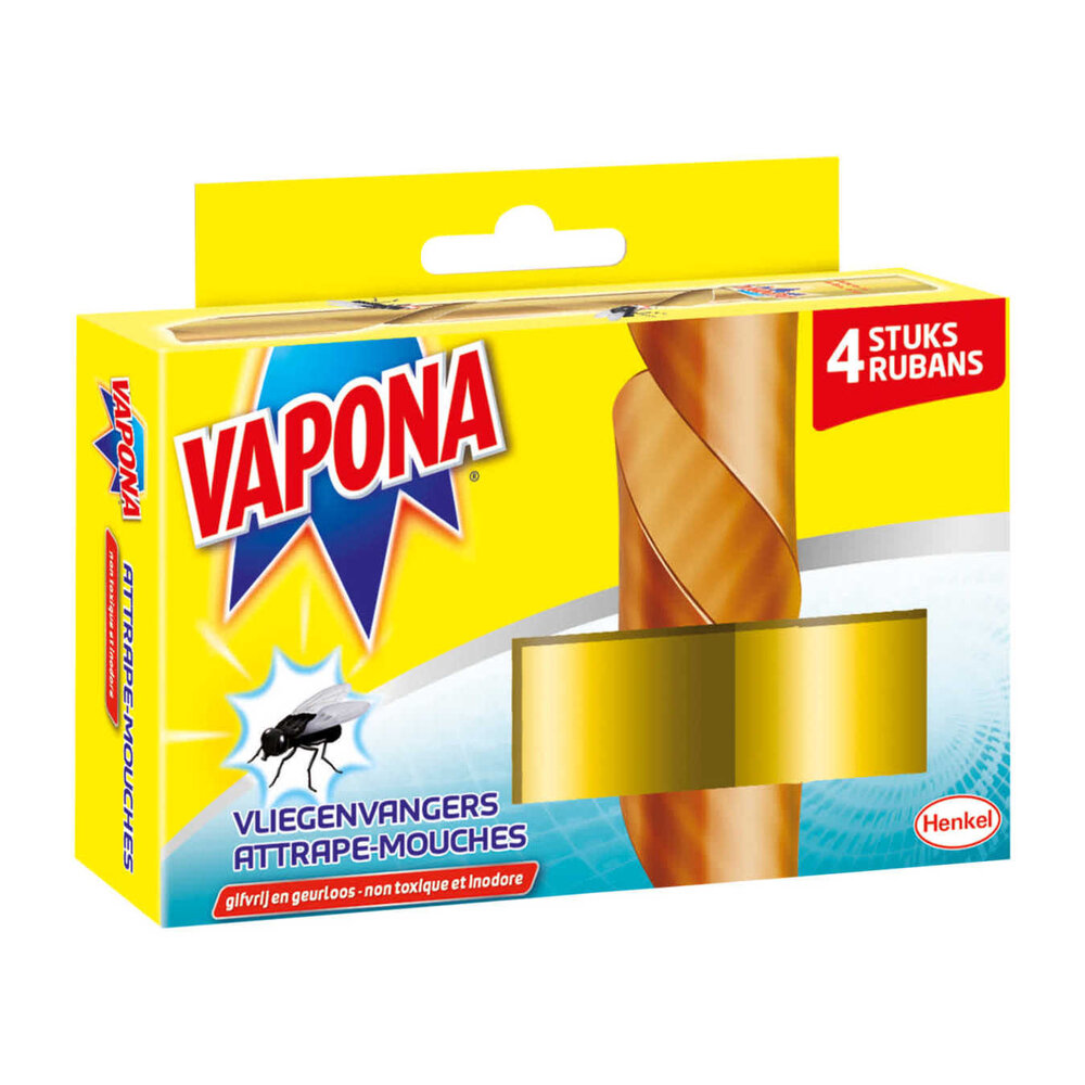 Vapona Vapona Vliegenvangers - 4 Stuks Vapona Vapona Vliegenvangers - 4 Stuks
