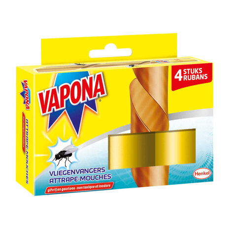 Vapona Vapona Vliegenvangers - 4 Stuks Vapona Vapona Vliegenvangers - 4 Stuks