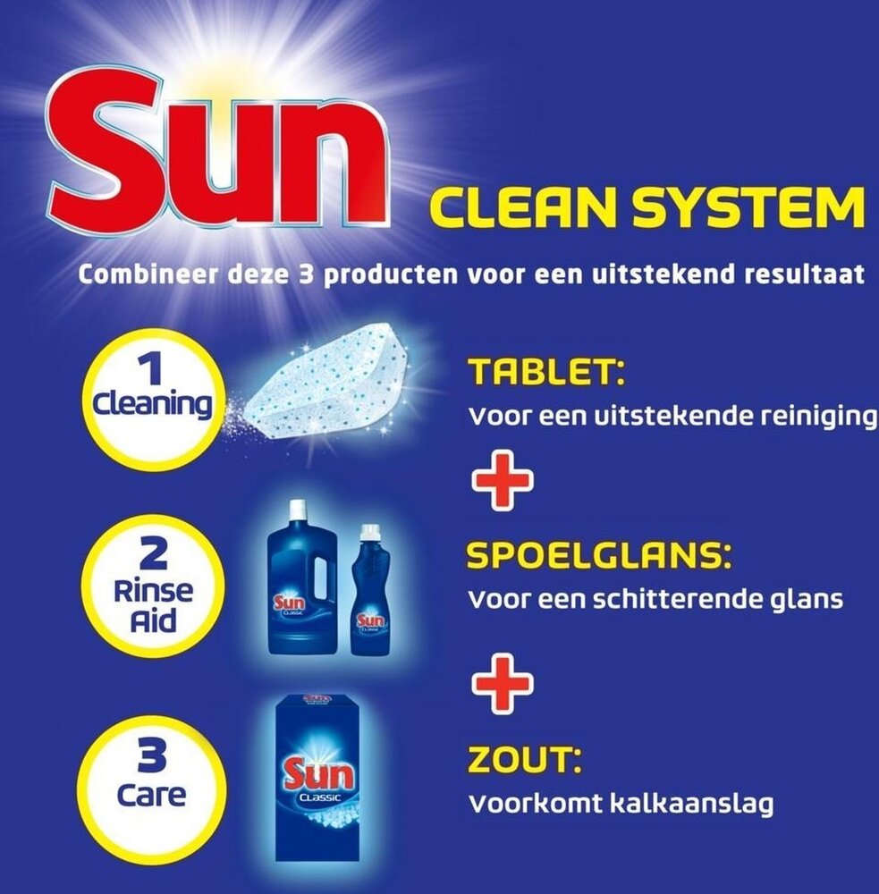 Sun Sun Classic Vaatwastabletten - 60 stuks Sun Sun Classic Vaatwastabletten - 60 stuks