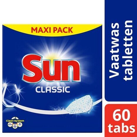 Sun Sun Classic Vaatwastabletten - 60 stuks Sun Sun Classic Vaatwastabletten - 60 stuks