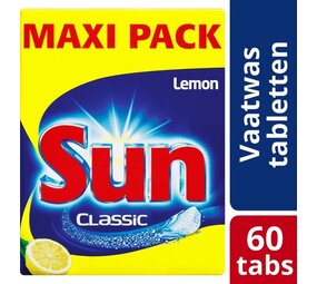 Sun Sun vaatwastabletten Classic Citroen  - 60 stuks Sun Sun vaatwastabletten Classic Citroen  - 60 stuks