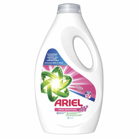 Ariel Ariel Vloeibaar Wasmiddel - Fresh Sensation - 27 wasbeurten -1215ml Ariel Ariel Vloeibaar Wasmiddel - Fresh Sensation - 27 wasbeurten -1215ml