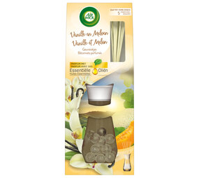 Airwick Airwick Essential Oils Geurstokjes Vanille en Meloen -33ml Airwick Airwick Essential Oils Geurstokjes Vanille en Meloen -33ml