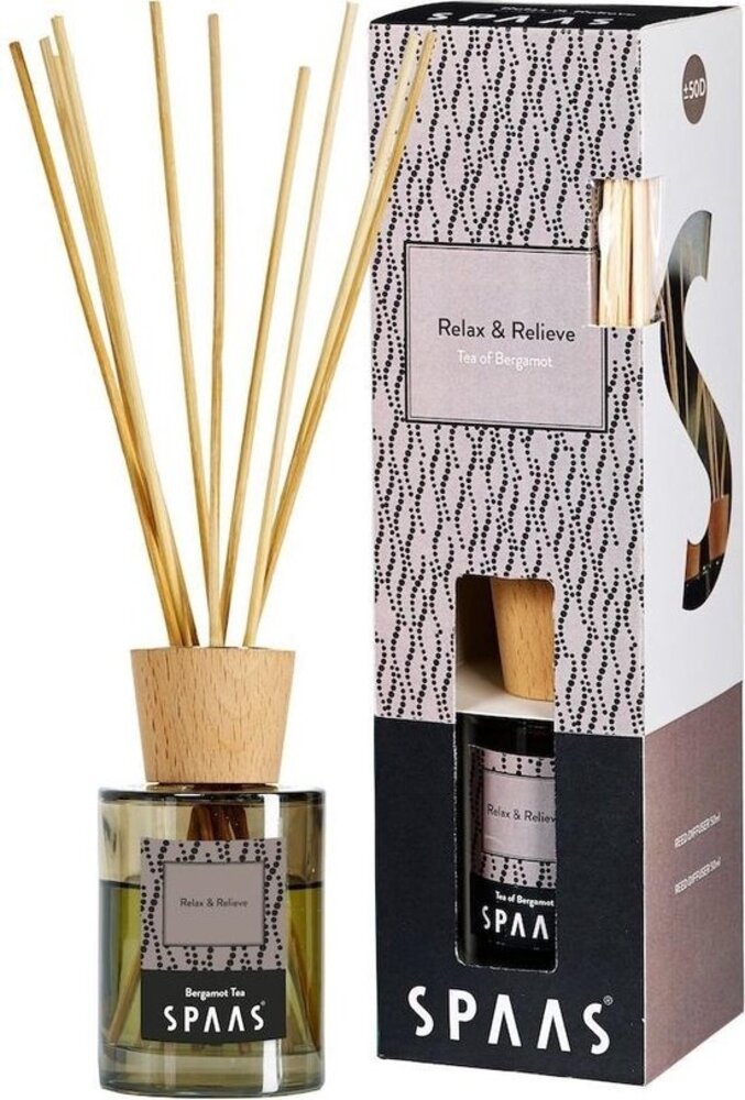 Spaas Spaas Geurstokjes Relax & Relieve Bergamotsthee - 80ml Spaas Spaas Geurstokjes Relax & Relieve Bergamotsthee - 80ml